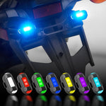 Luce avvertimento moto wireless con vibrazione e ricarica USB