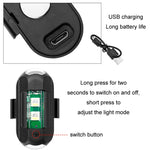 Luce avvertimento moto wireless con vibrazione e ricarica USB