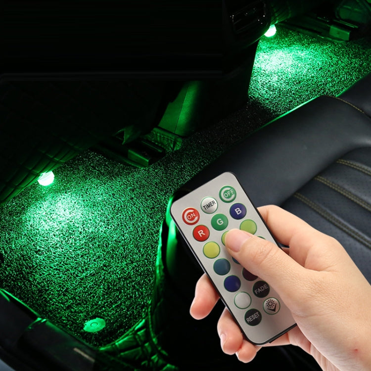 Luce LED wireless colorata per auto con telecomando
