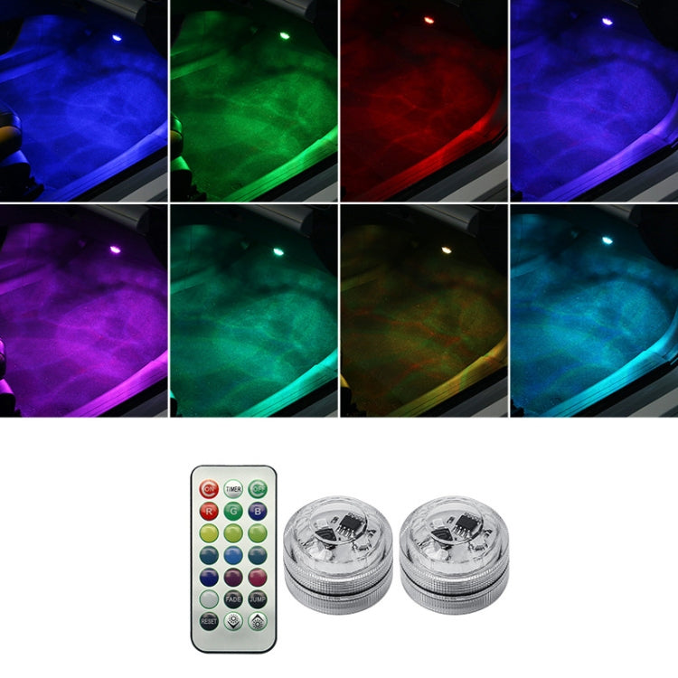 Luce LED wireless colorata per auto con telecomando