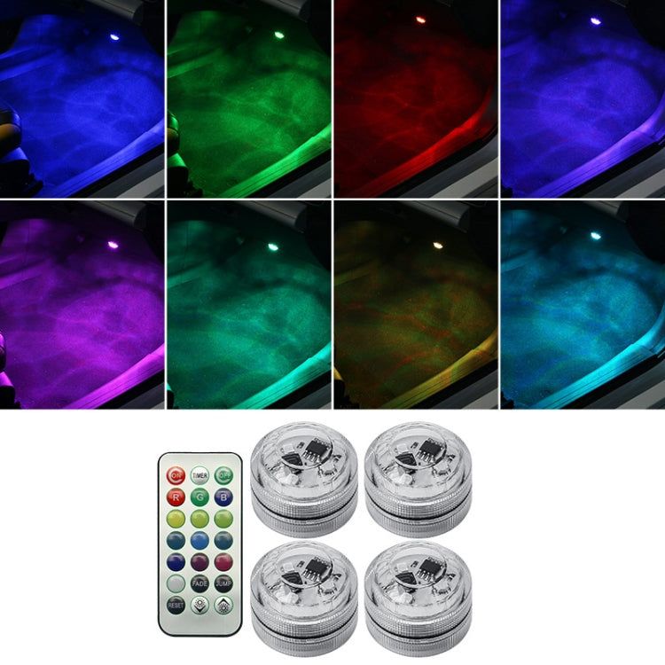 Luce LED wireless colorata per auto con telecomando