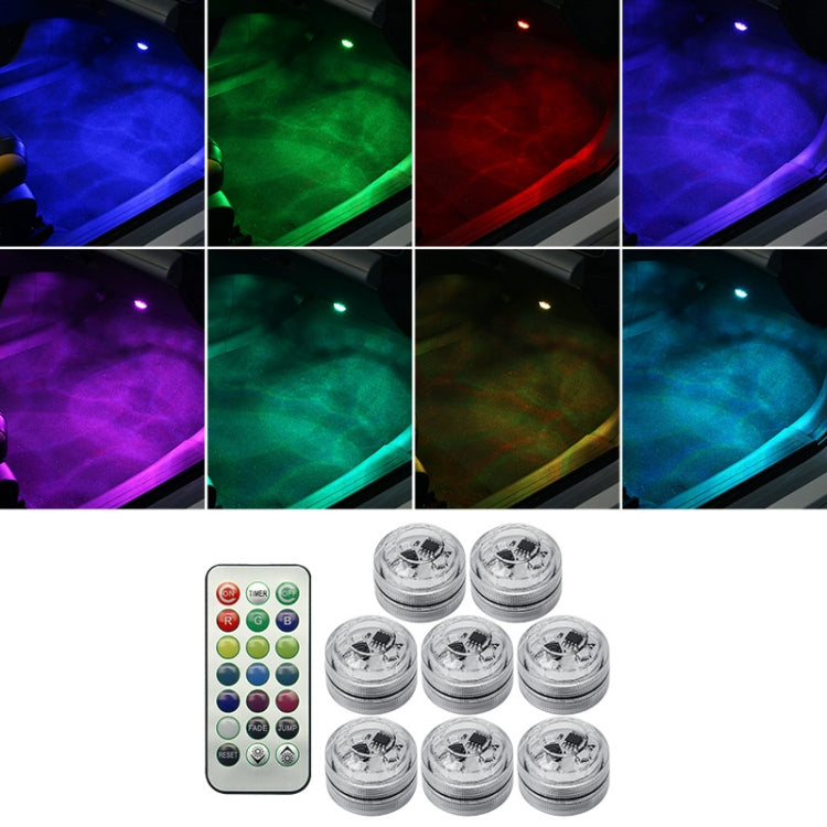 Luce LED wireless colorata per auto con telecomando