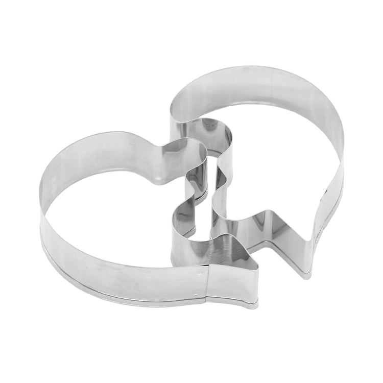 Set 5 stampi per biscotti a cuore puzzle in acciaio inox - immagine 3