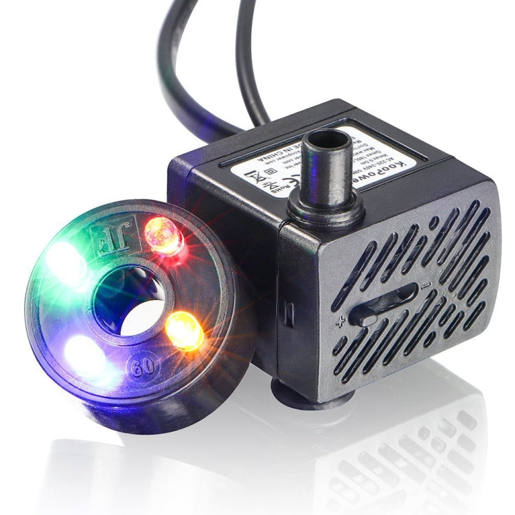 Pompa sommersa acquario 3W con luce LED colorata