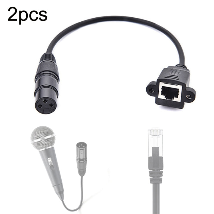 Adattatore XLR 3 pin femmina a RJ45 femmina 30cm