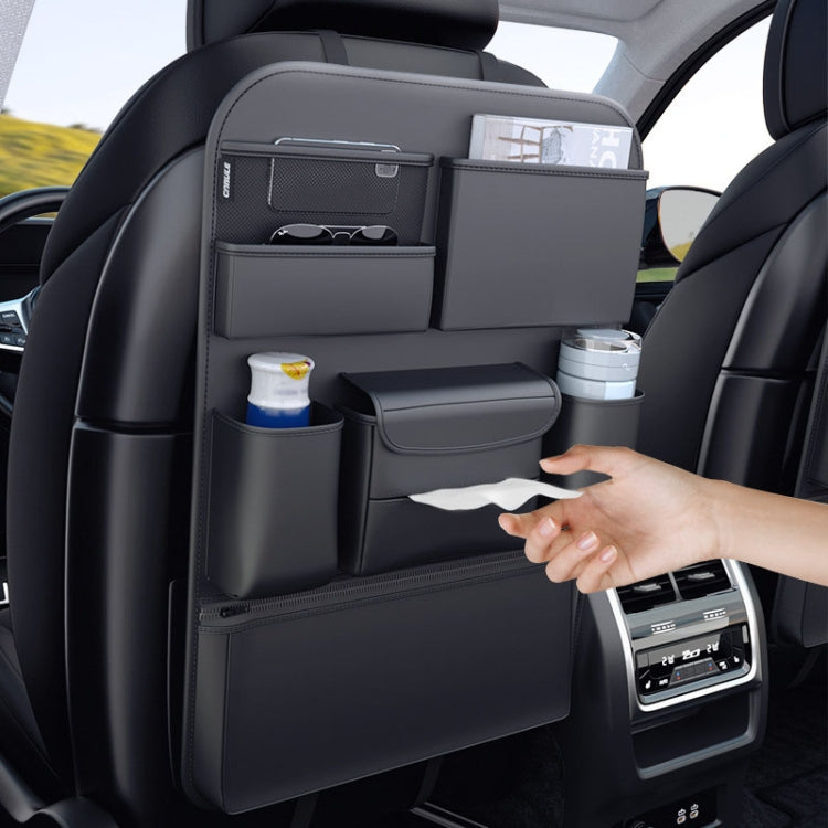 Borsa multifunzionale per schienale seggiolino auto in pelle ecol