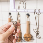 Clip in acciaio inox per asciugare vestiti 12 pezzi