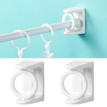 Set 4 staffe adesive girevoli in plastica ABS