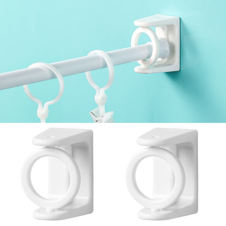 Set 4 staffe adesive girevoli in plastica ABS