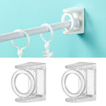 Set 4 staffe adesive girevoli in plastica ABS