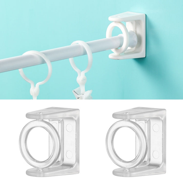 Set 4 staffe adesive girevoli in plastica ABS