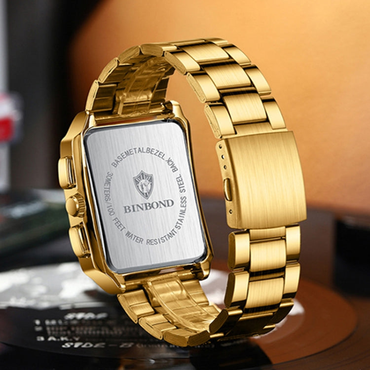 BINBOND B4143 Orologio al quarzo uomo impermeabile 44mm