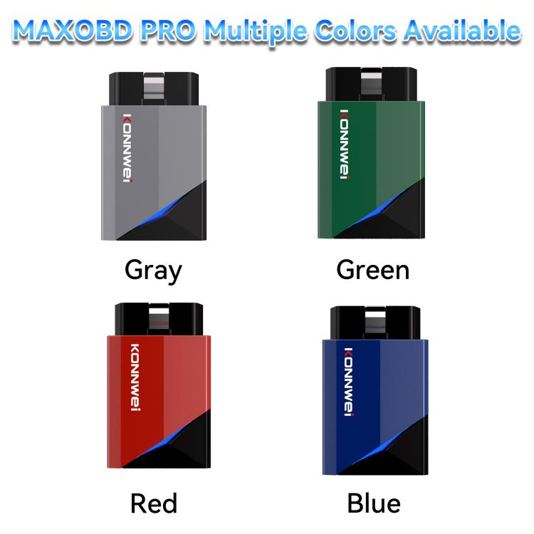 KONNWEI Strumento di diagnostica OBD2 per sistemi completi dell'auto, lettore di codici, MAXOBD PRO Gray, MAXOBD PRO Green, MAXOBD PRO Red, MAXOBD PRO Blue