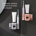 Porta spazzolino elettrico con spremi dentifricio automatico
