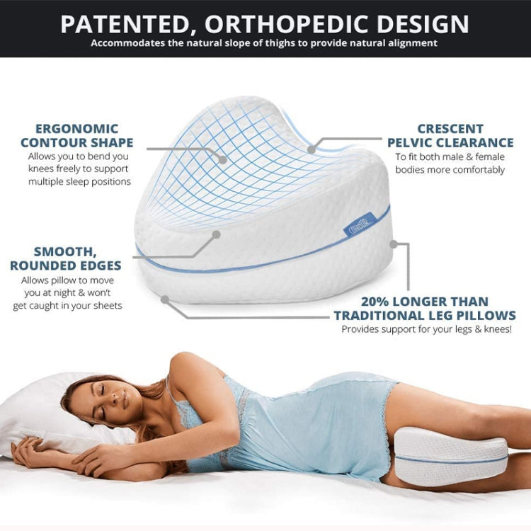 Cuscino per gambe in memory foam ortopedico 25x25x13 cm