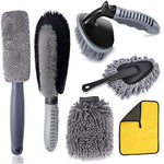 Set 6 spazzole per pulizia auto e pneumatici