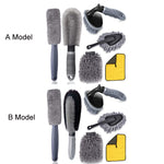 Set 6 spazzole per pulizia auto e pneumatici