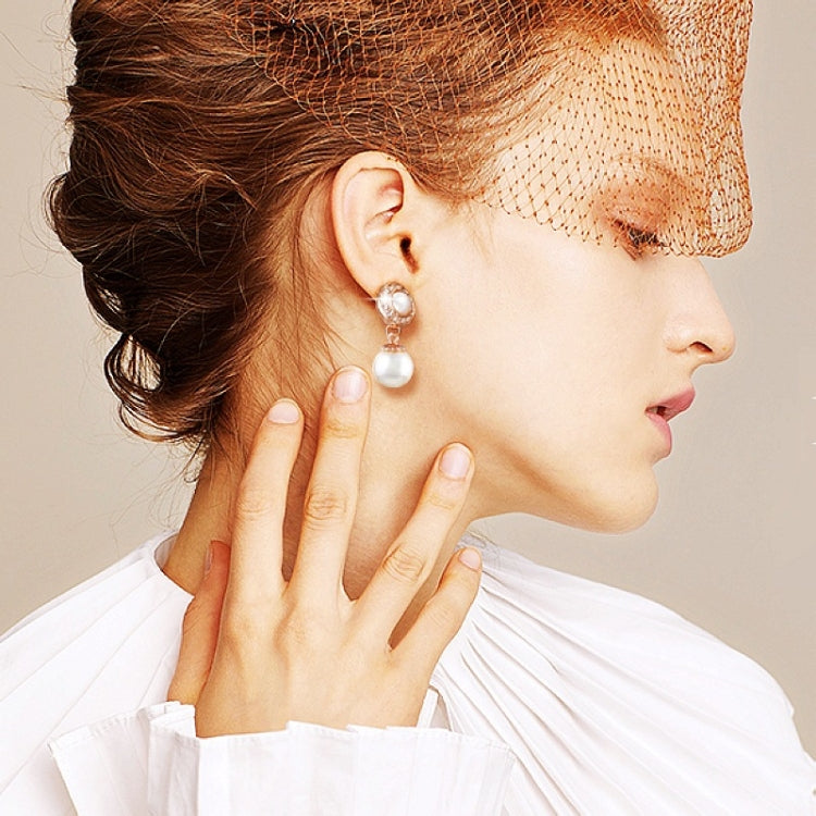 Orecchini barocchi perla clip senza piercing donna