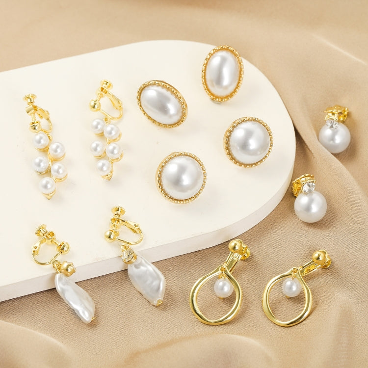 Orecchini barocchi perla clip senza piercing donna