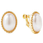 Orecchini barocchi perla clip senza piercing donna