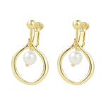 Orecchini barocchi perla clip senza piercing donna