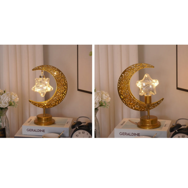 Lampada da tavolo luna in ferro battuto a LED