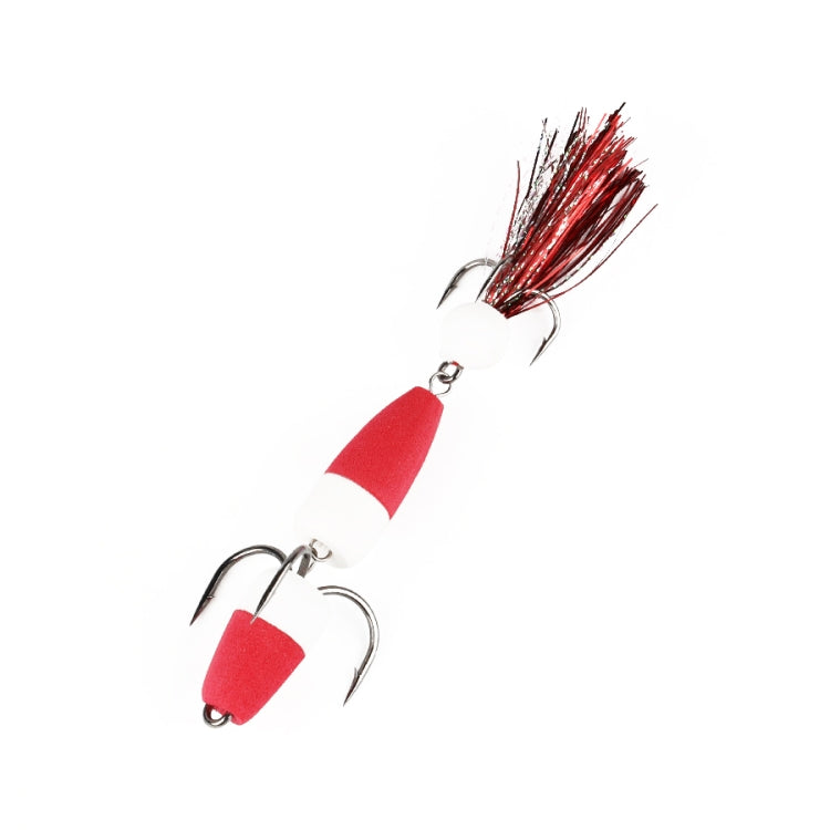 Amo da pesca con schiuma e tre ganci di ancoraggio