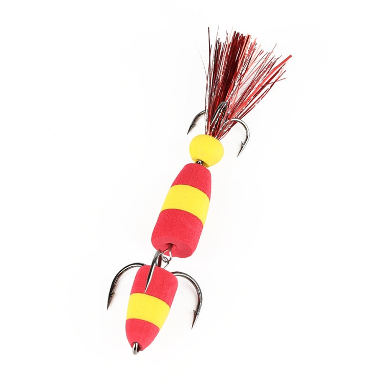 Amo da pesca con schiuma e tre ganci di ancoraggio