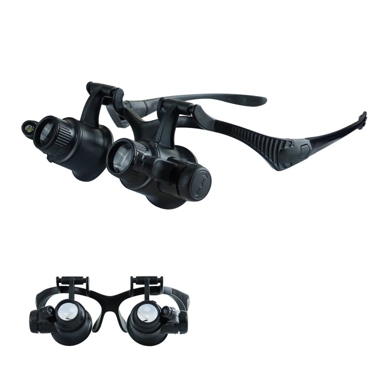 Lente d'ingrandimento binoculare LED 10X/20X