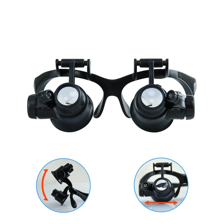 Lente d'ingrandimento binoculare LED 10X/20X - immagine 2
