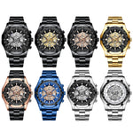BINBOND S033 Orologio meccanico al quarzo luminoso 45mm