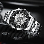 BINBOND S033 Orologio meccanico al quarzo luminoso 45mm