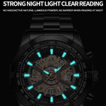 BINBOND S033 Orologio meccanico al quarzo luminoso 45mm