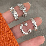 Anello regolabile in rame Happy Smiley Face Love