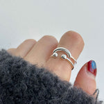 Anello regolabile in rame Happy Smiley Face Love