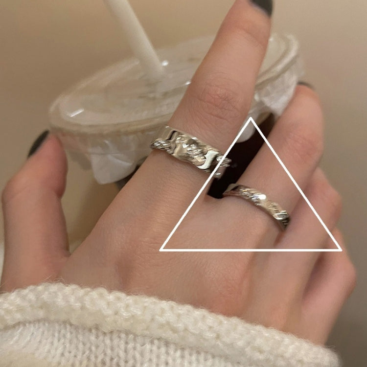 Anello regolabile in rame Happy Smiley Face Love