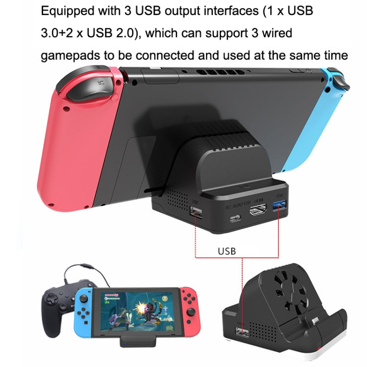 Base di ricarica con ventola e HDMI per Nintendo Switch