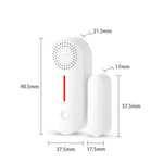 Sensore magnetico porta Tuya WiFi con allarme sonoro e luminoso