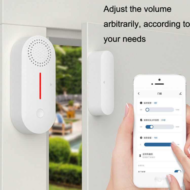 Sensore magnetico porta Tuya WiFi con allarme sonoro e luminoso