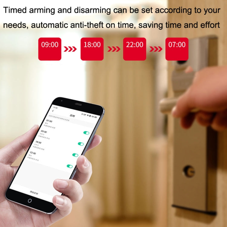 Sensore magnetico porta Tuya WiFi con allarme sonoro e luminoso