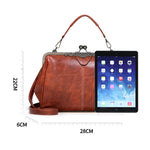 Borsa a tracolla vintage in pelle regolabile 29x7x23 cm