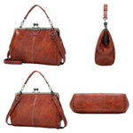 Borsa a tracolla vintage in pelle regolabile 29x7x23 cm