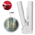 Microscopio 100X a doppio tubo con lente ottica e luce LED