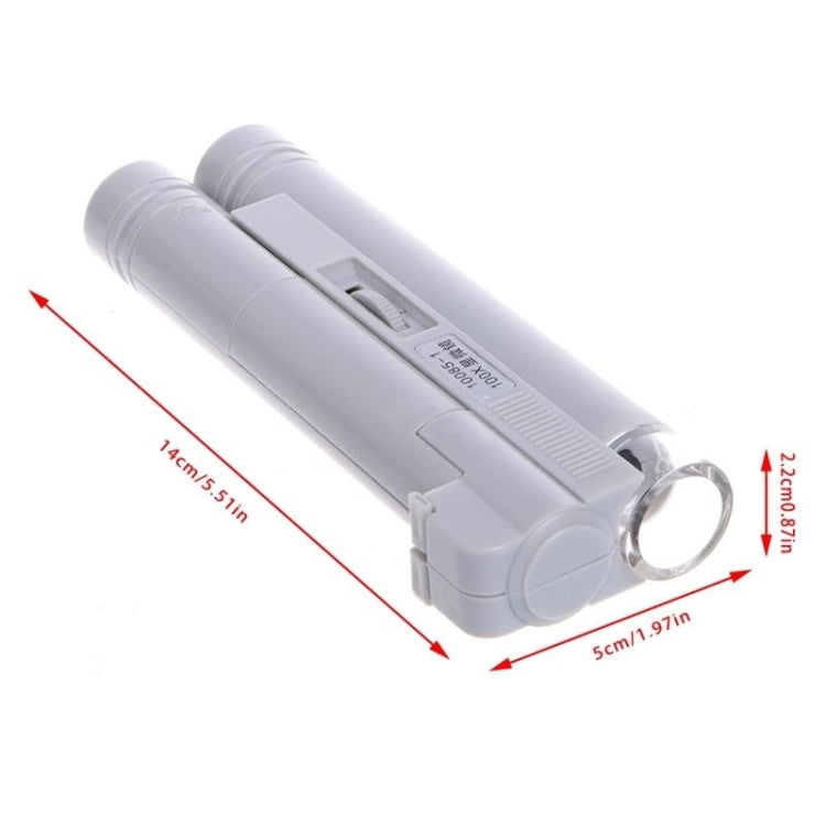 Microscopio 100X a doppio tubo con lente ottica e luce LED - immagine 2