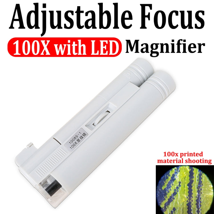 Microscopio 100X a doppio tubo con lente ottica e luce LED - immagine 4