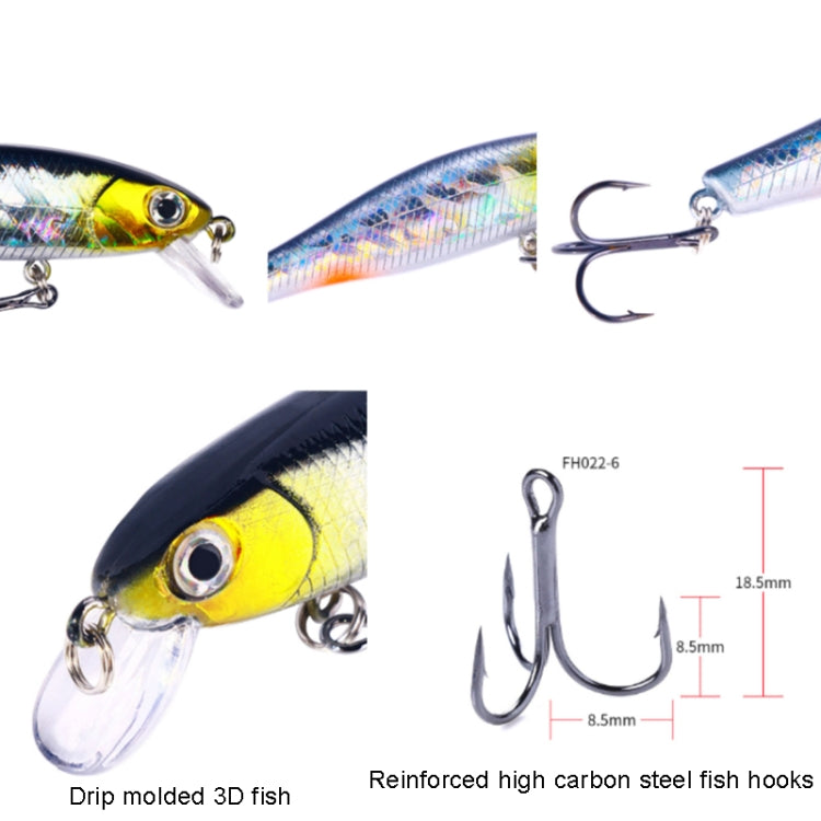 Set 10 esche galleggianti pesca 9g plastica colorate