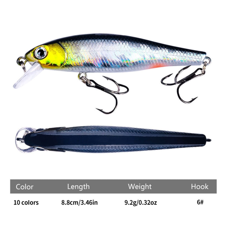 Set 10 esche galleggianti pesca 9g plastica colorate