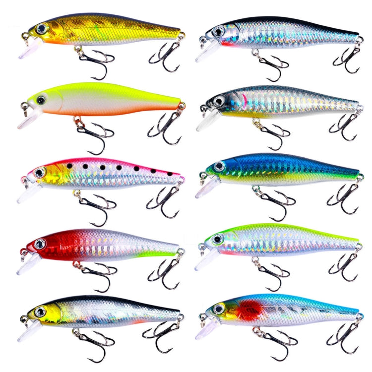 Set 10 esche galleggianti pesca 9g plastica colorate