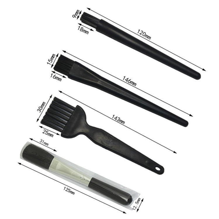 Set 4 spazzole per pulizia tastiera e fotocamera