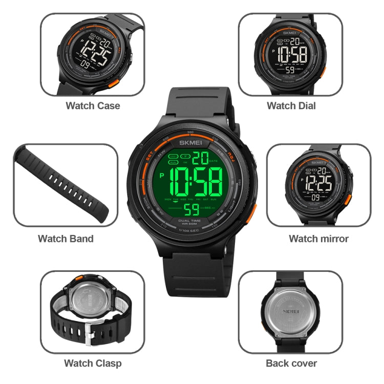 SKMEI 1841 Orologio sportivo impermeabile luminoso